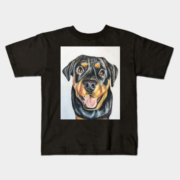 Rottweiler Kids T-Shirt by Merlinsmates